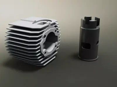 Engine Jawa 50 23 pioneer 3D model
