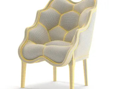 Hexagonal Cocktail Armchair 3D model