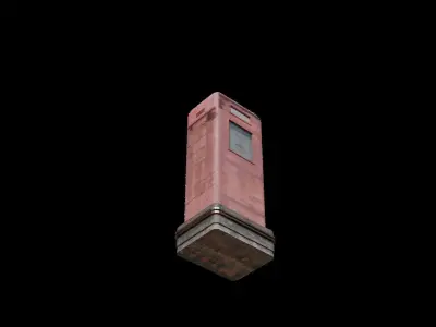 Old Timey Gas Pump Low-poly 3D model