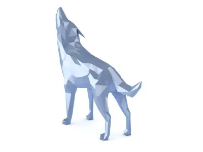 Low Poly Wolf 3D model purchase