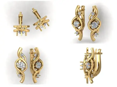 Earrings ri13 3D print model