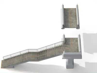 Thai Modular Overpass Bridge Low-poly 3D model