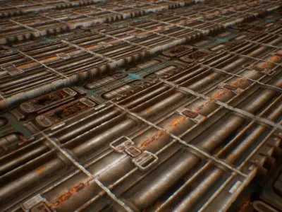 PBR Sci-Fi Industrial Texture 04 Low-poly 3D model