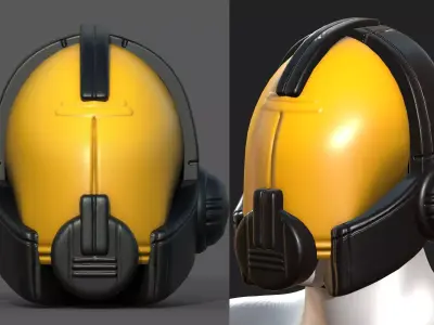 Helmet plastic mask protection pollution ball shaped  Low-poly 3D model buy