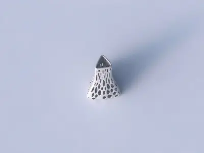 Vase grounded triangle with relaxed organic lattice 3D print model