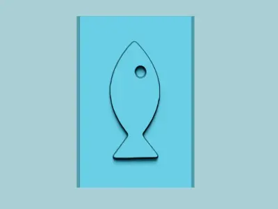 Stamp 12 - Simple Fish - Fondant Decoration Maker Toy 3D print model