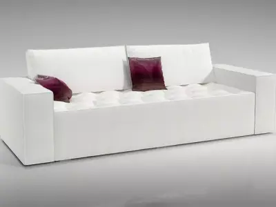 White Modern Couch 3D model
