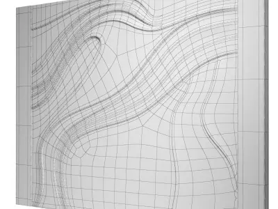 Decorativ panel wave 27 3D model