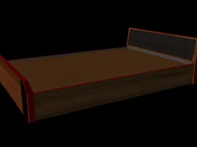 Modern Bed Free low-poly 3D model