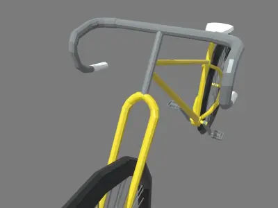 Low Poly Bicycle 02 Low-poly 3D model