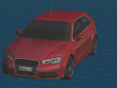 Audi 2012 Low-poly 3D model