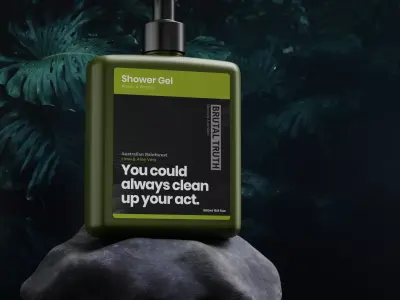 Luxury Shower Gel Bottle Packaging 3D model