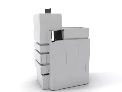 Modern Black Skyscraper model pack Low-poly 3D model