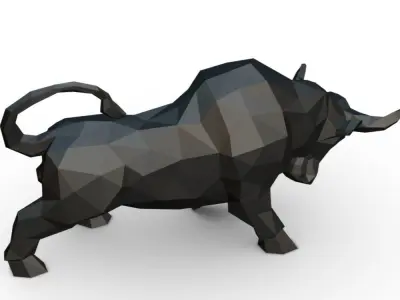 bull low poly 3D print model purchase