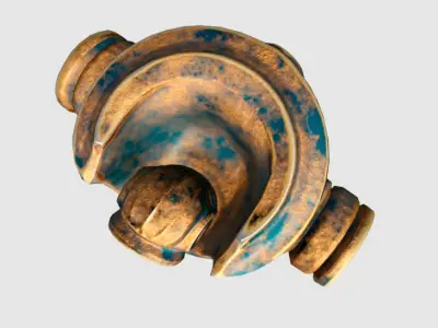 dirty robot Low-poly 3D model