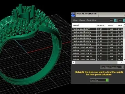 LUXURY ENGAGMENT DIMOND RING 3D PRINTABLE MODEL 3D print model