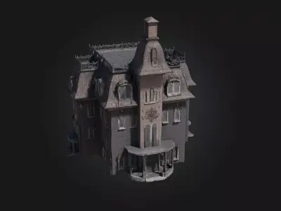 Haunted Manor Timeless Terror in a Grand Forgotten Home 3D model
