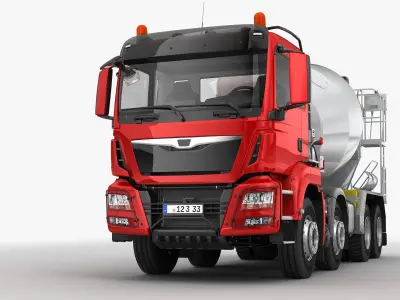 Concrete Mixer Truck 8X4 3D model