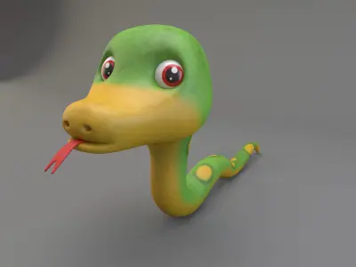 Cartoon Snake 3D model