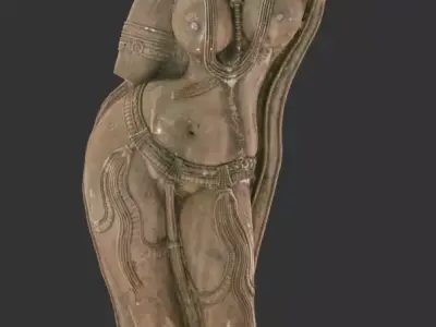 Yakshini Sculpture Low-poly 3D model