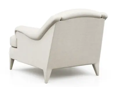 chair Baker Luxe Derby Lounge BAU3112C 3D model