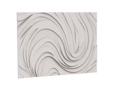 decor set wall panel wall relief mural CNC 48 3D model