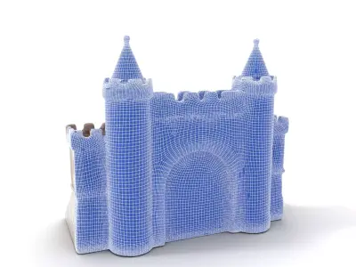 Medieval Stone Castle model pack Low-poly 3D model