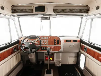 Truck 379 with interior  3D model