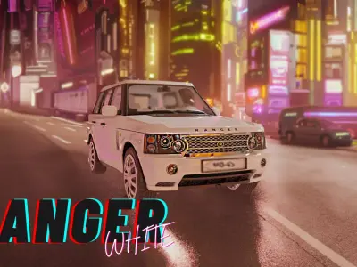 Ranger Car White 3D model