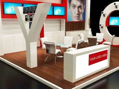 Booth Exhibition Stand a146a 3D model