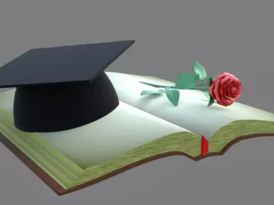 Book Rose Hat 3D print model