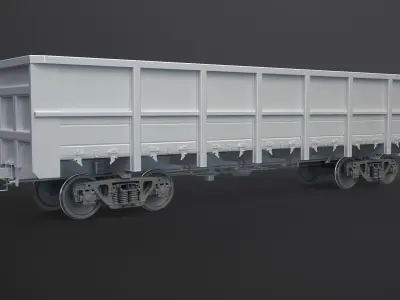 Railroad Open Wagon 3D model