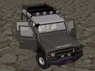 Land Rover Defender Low-poly 3D model