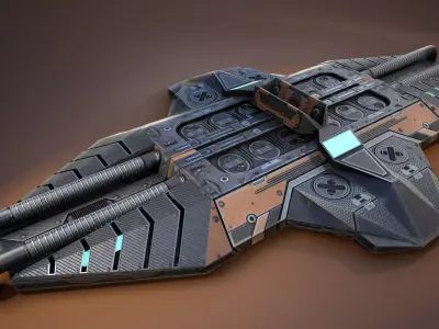 Sci fi device - Game Ready - Cyberpunk Low-poly 3D model