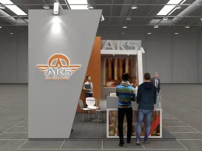 Stand Exhibition 02 3D model