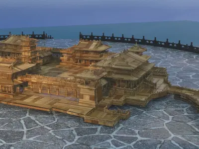 Chinese palace 3D model buy