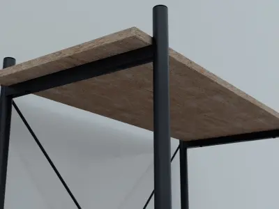 Shelving VANDBORG 3 Jysk Low-poly 3D model