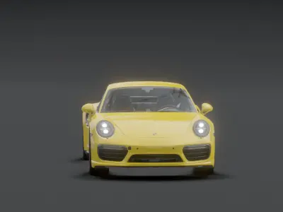 Porsche 911 Low-poly 3D model