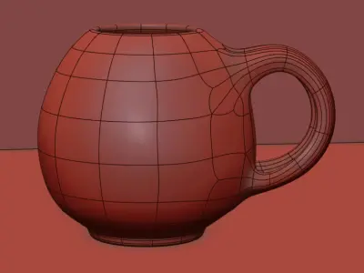 Ceramic Mug Low-poly 3D model