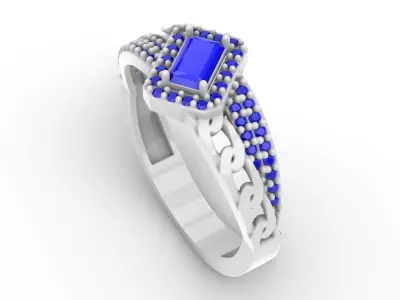 Jewelry Diamond Ring Model RG65 Free 3D print model