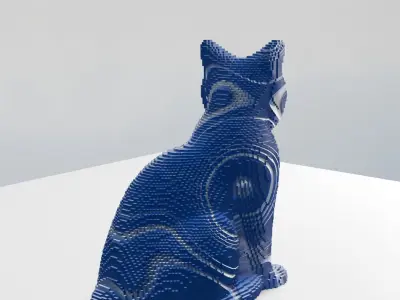 Low Poly Cat polygonal Low-poly 3D model Low-poly 3D model