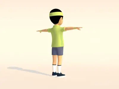 Sports athlete man 3d  Free low-poly 3D model