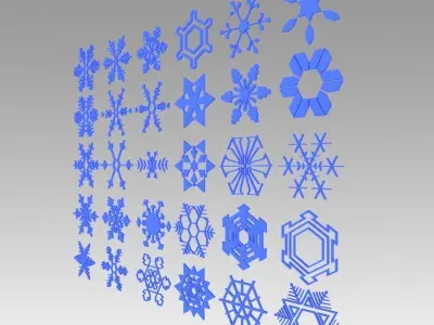 Snowflakes collection  3D model