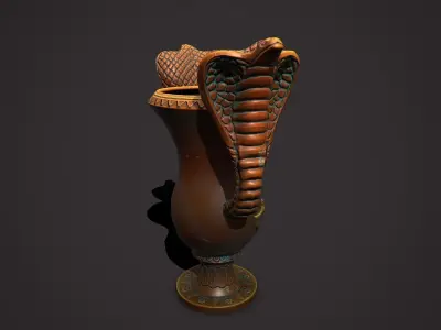 Flowerpot egypt Low-poly 3D model