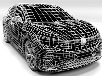 VW ID5 GTX 2022 Low-poly 3D model