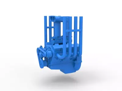 Engine V8 for Vintage Monster truck Scale 1 to 25 3D print model