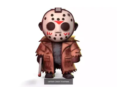 Set of Halloween characters and decorations 3D Model Collection