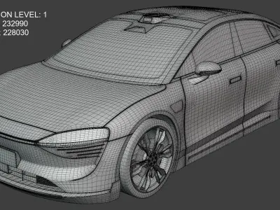 Tesla Robovan and Luxeed S7 3D Model Pack