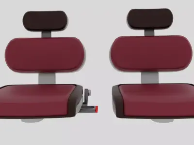 styled car seat 3D model