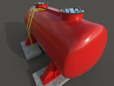 Oil tank Low-poly 3D model
